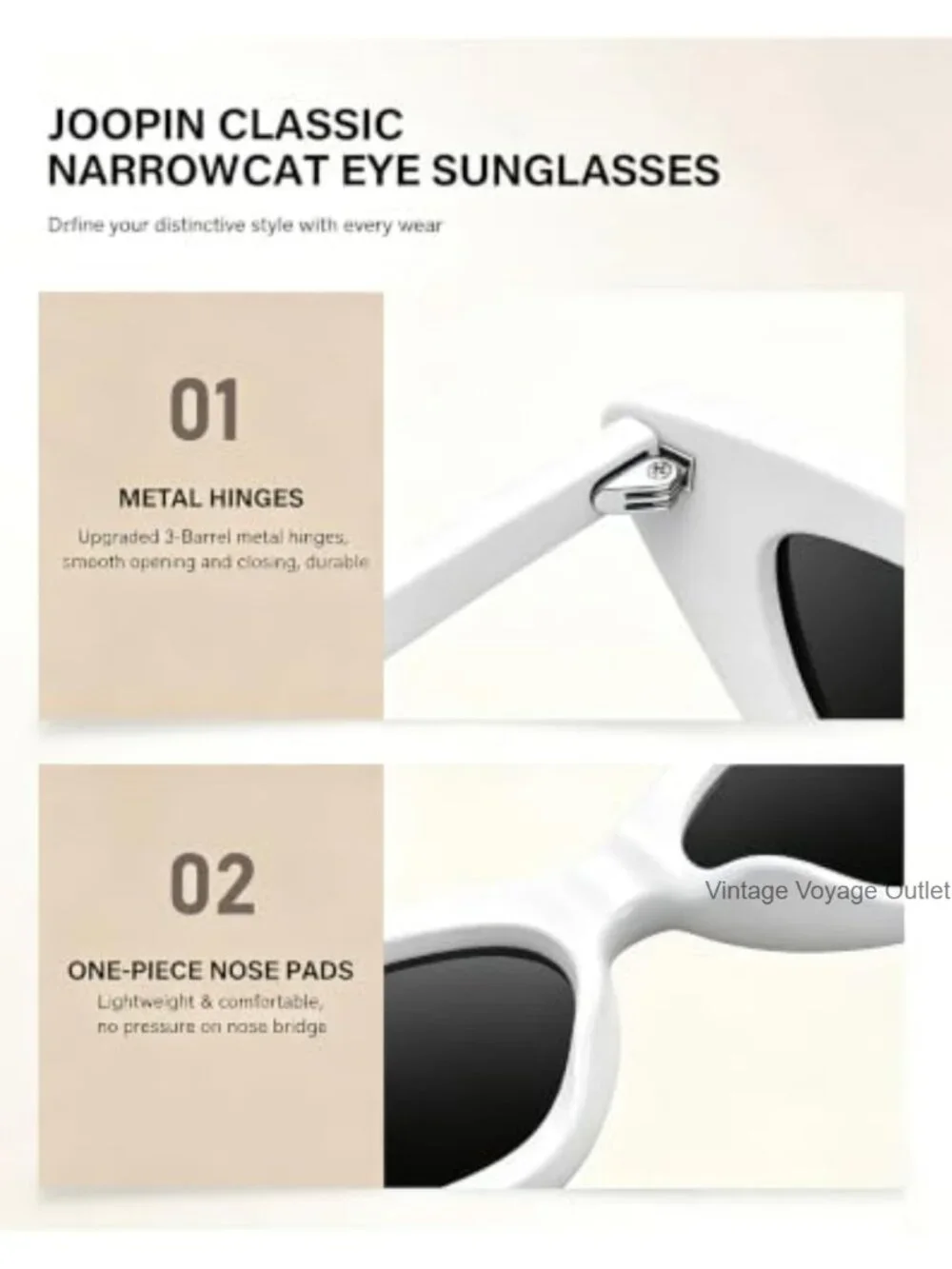 Vintage Cat Eye Sunglasses for Women UV400 Protection Polarized